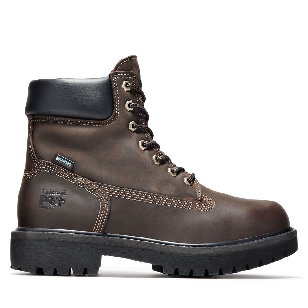 Botas Pro Timberland Argentina Hombre - Pro Direct Attach 6" Steel Toe - Marrones - YCPWTA-472